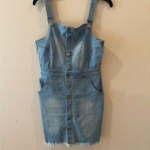 Denim Button-Front Dress